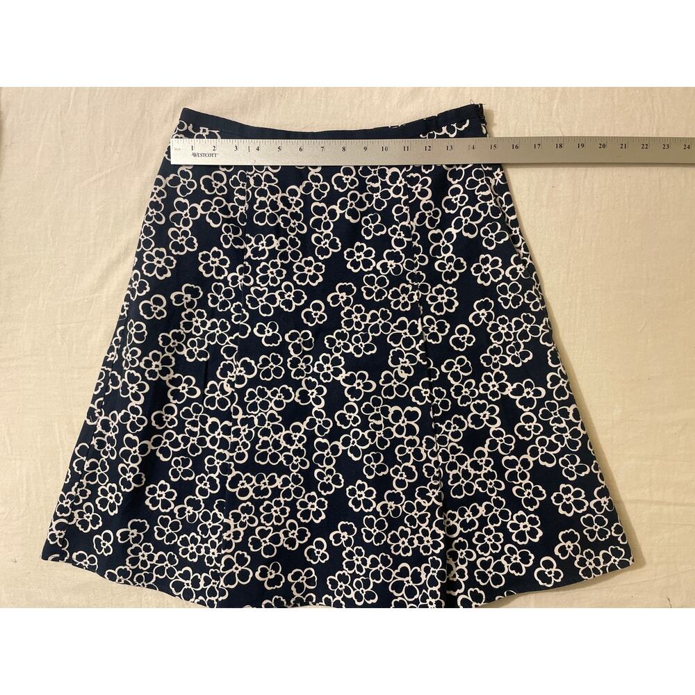 Liz Claiborne Women's Size 4‎ Skirt 22" Length Blue Print Casual Cotton - Picture 2 of 6